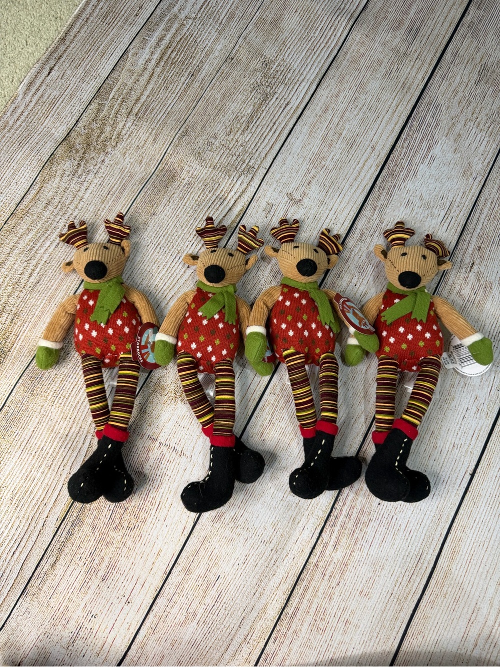 Starbucks Limited Edition 2009 Reindeer Plush Set (4) - NWT